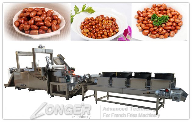 200kg/h Peanut Frying Plant|Beans Frying Line
