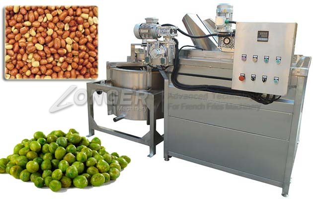 Automatic Peanut Fryer Machine with Deoiling Machine