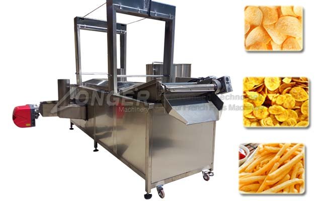 Gas Banana Chips Continuous Fryer Machine with Conveyor