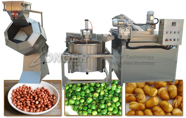 Gas Peanut Deep Fryer Machine with Deoiling