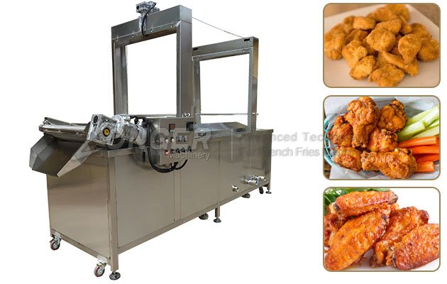 Continuous Chicken Nuggets Frying Machine