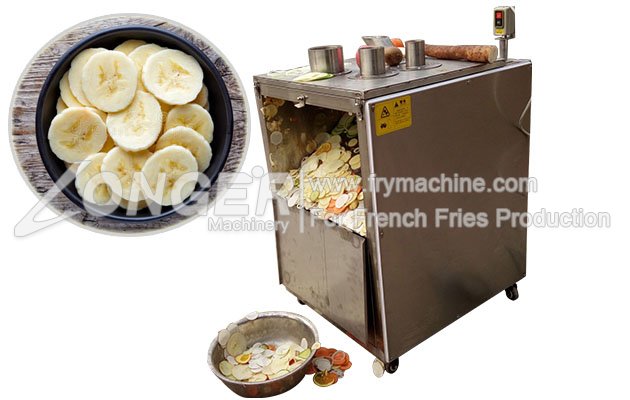 Commercial Motorized Plantain Slicer Banana Chips Slicing Machine with 4 Inlet