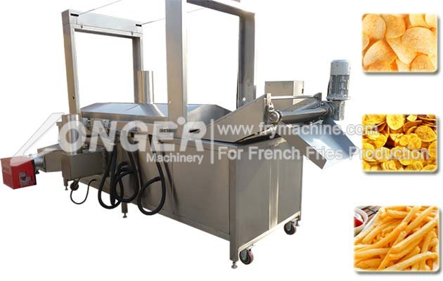 Continuous Plantain Banana Chips Frying Machine