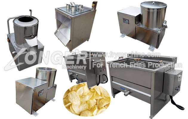 Small Scale Potato Chips Making Machine Potato Chip Production Line