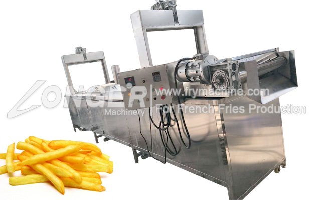 Commercial Gas French Fries Frying Machine - Industrial Continuous Fryers