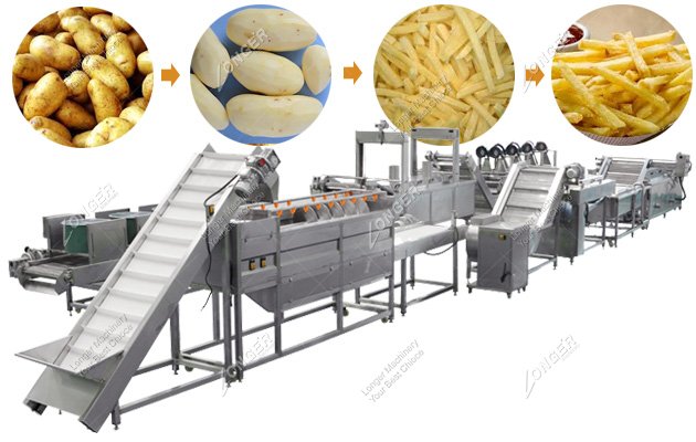 French fries machine for business - Huafood machine - Vegetable & Fruit  Cleaning Machine，Potato Chips Production Line