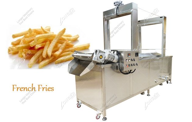 Continuous Gas Fried French Fries Frying Machine with Mesh Belt