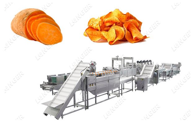 Deep Fried Sweet Potato Chips Production Line Sweet Potato Processing