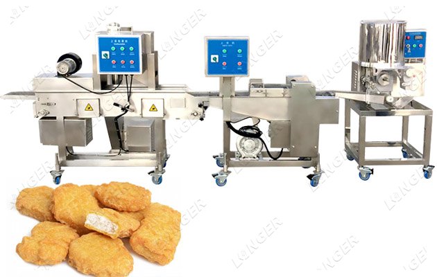 Commercial Chicken Nuggets Making Machine Fish Nugget Production Line