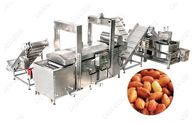 Continuous Spicy Fried Peanuts Production Line