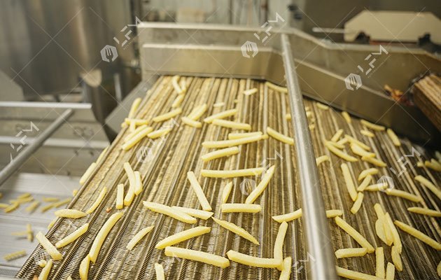 Continuous frying machine