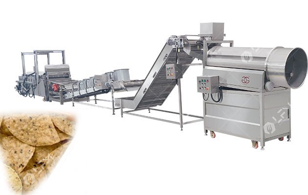 Bean Chips Frying And Flavoring Machine