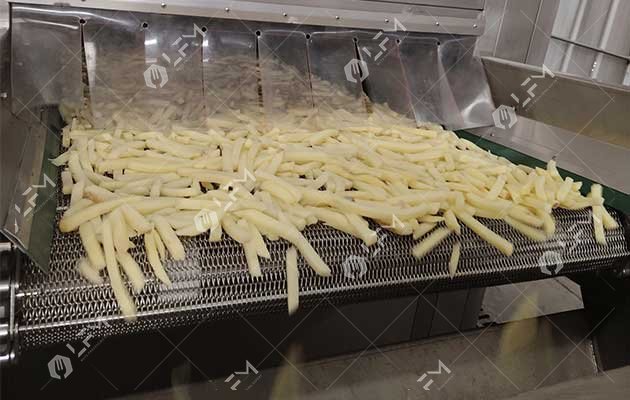 french fries making