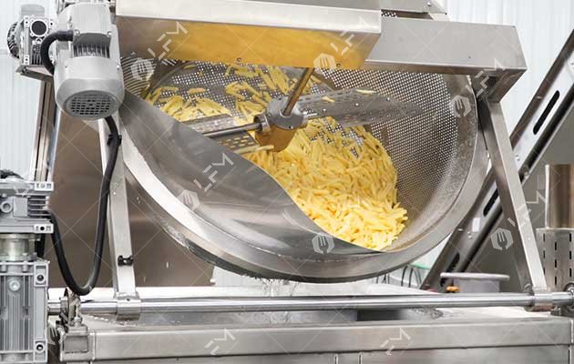 Calamari frying machine