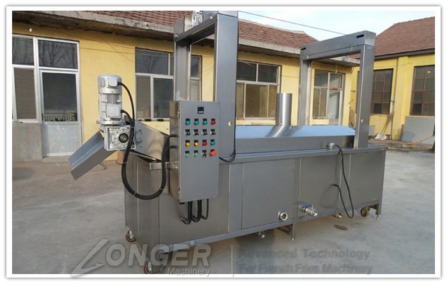 Continuous Chicken Nuggets Frying Machine