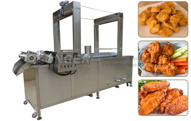 Continuous Chicken Nuggets Frying Machine