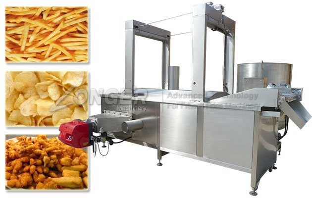 Automatic French Fries Frying Machine with Gas Heating