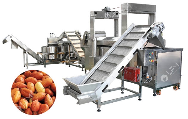 Continuous Peanut Fryer Machine