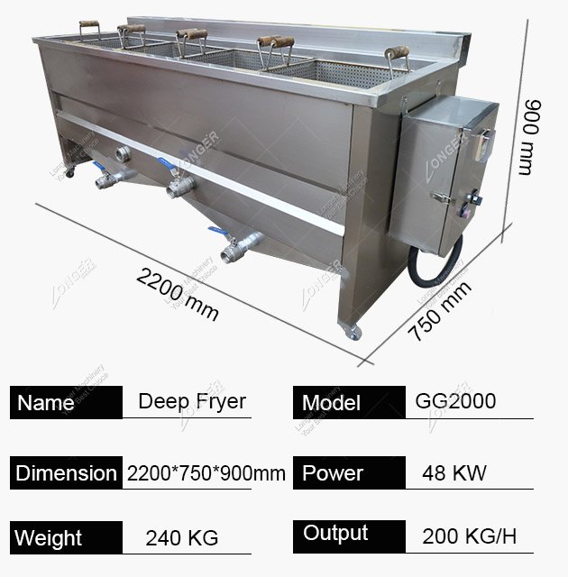 4 Basket Commercial Deep Fryer