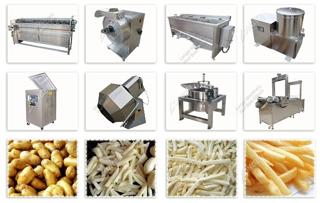 Supply Frozen French Fries Production Line 200 kg/h
