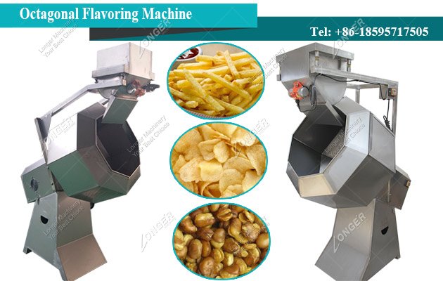 Octagonal Snack Flavoring Machine For Sale