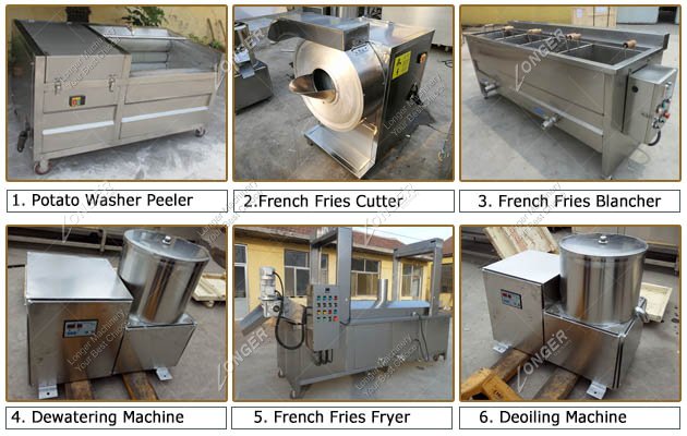 Full Automatic French Fries Processing Machine Stainless Steel