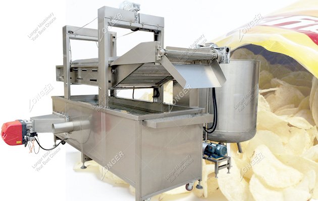Stainless Steel Continuous Potato Chips Fryer Machine