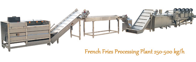 Frozen French Fries Processing Plant 250-500 kg/h