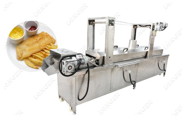 Automatic Fish Chips Frying Machine Fish Ball Deep Fryer